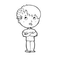 cartoon boy with growth on head N52