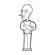 cartoon mean old man N14