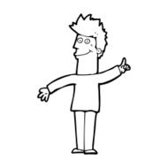 cartoon man with idea N218
