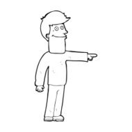 Cartoon Man Pointing N280