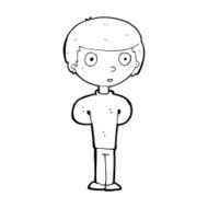 cartoon curious boy N56
