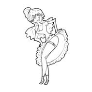 cartoon flamenco dancer N12