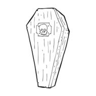 spooky cartoon coffin N22