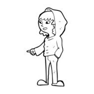 cartoon pointing teenager N14