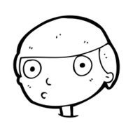 cartoon boy staring N26