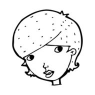 cartoon friendly woman N95
