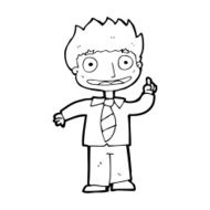 cartoon man with idea N219