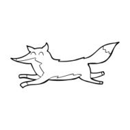 cartoon running wolf N9