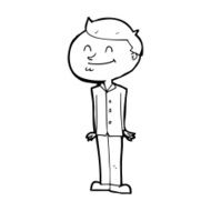 cartoon smiling man N38