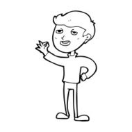 cartoon man making excellent gesture N15