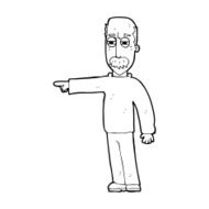 cartoon old man gesturing Get Out! N14