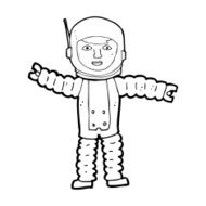 Cartoon Astronaut N175