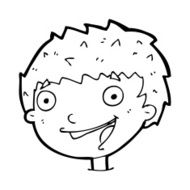 cartoon laughing boy N16