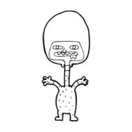 cartoon space alien N89