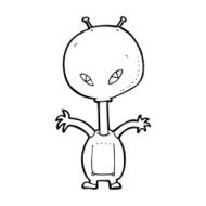 cartoon space alien N90
