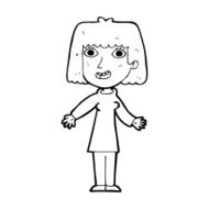 cartoon happy woman N358