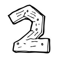 cartoon wooden number N82