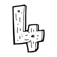 cartoon wooden number N85