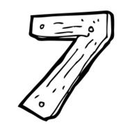 cartoon wooden number N89