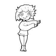 cartoon dancing woman N70