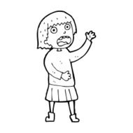 cartoon stressed out woman N31