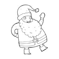 funny waving santa claus cartoon N30