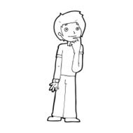 cartoon boy wondering N13