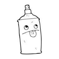 cartoon spray can N127