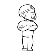Cartoon Security Guard N17