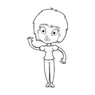 cartoon pretty girl N146