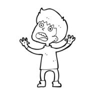 cartoon stressed boy N19