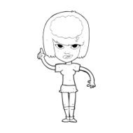 cartoon woman with idea N355