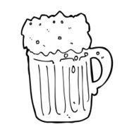 cartoon mug of beer N38
