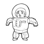 cartoon space man N44