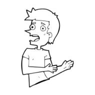 cartoon stressed man N100