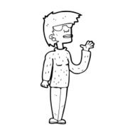 cartoon woman wearing spectacles N57