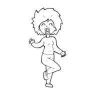 cartoon woman dancing N44