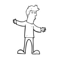 cartoon curious man N98