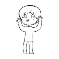 cartoon frightened man N151