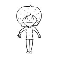cartoon woman shrugging shoulders N655