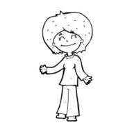 cartoon happy woman N360