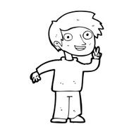 cartoon boy posing for photo N13