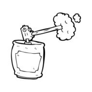 cartoon spray can N129