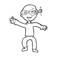cartoon amazed boy N28