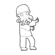 cartoon monster man N21