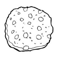 chocolate chip cookie cartoon N19