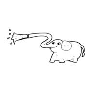 cartoon elephant squirting water N24