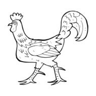 cartoon cockerel N40