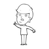 Cartoon Man Asking Question N110