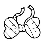 cartoon striped bow tie N14